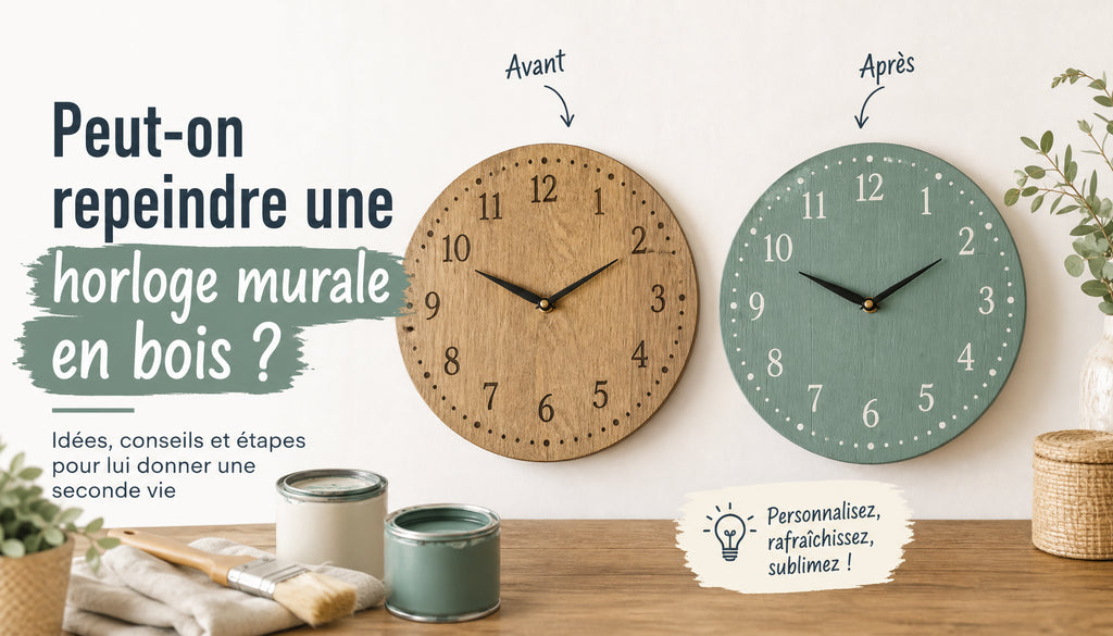 horloge murale bois