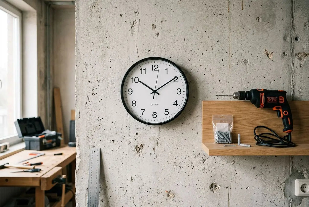 Comment accrocher une horloge sur un mur en béton facilement