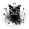 horloge chat design abstrait