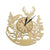horloge bois cerf
