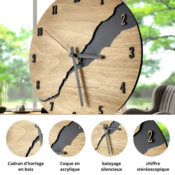 horloge bois design