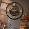 horloge bois et metal