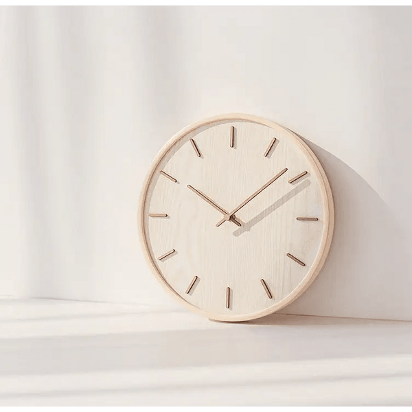 horloge en bois nature