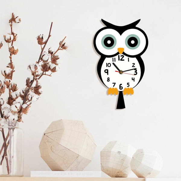 Horloge Murale Enfant Hibou Temps des Horloges