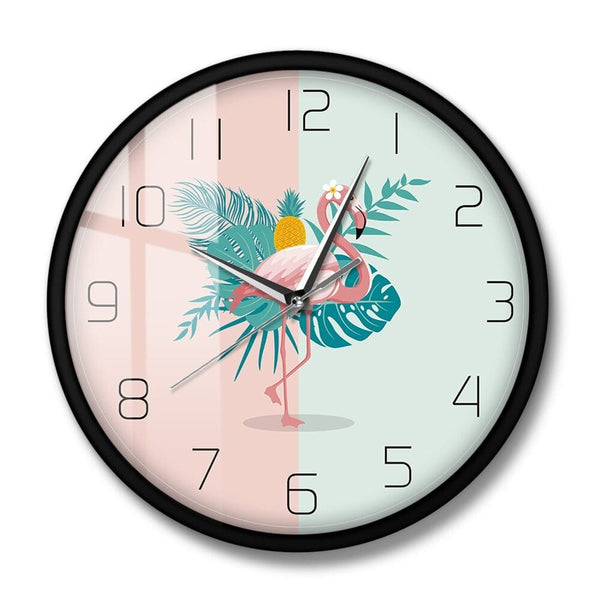 horloge flamant rose