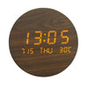 horloge led bois massif