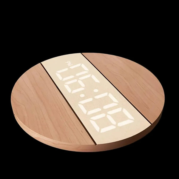 horloge led en bois