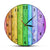 horloge moderne multicolore