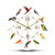 Horloge Murale Original Oiseaux Temps des Horloges