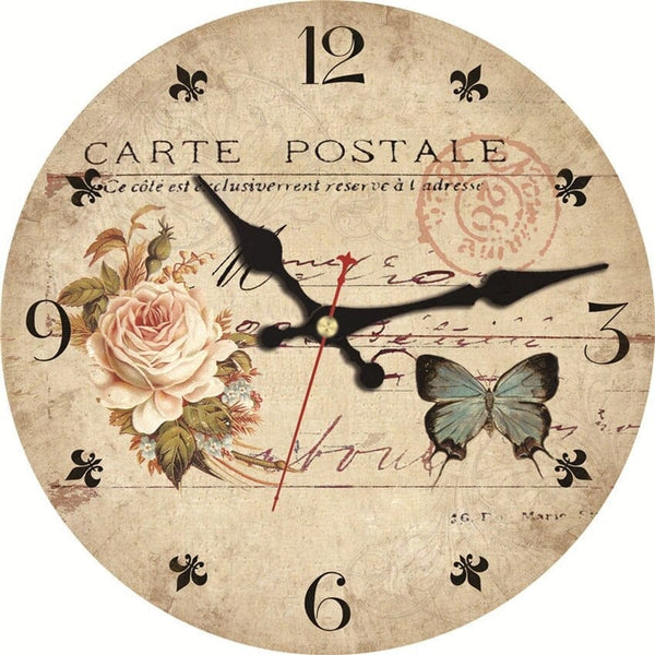 horloge carte de postale