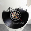 horloge vinyle san francisco led