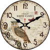 Horloge murale Vintage Bois Hibou Temps des Horloges