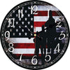 Horloge murale Vintage Drapeau USA Temps des Horloges