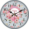 Horloge murale Vintage Fleurs Roses Temps des Horloges