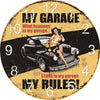 Horloge murale Vintage Garage Ancien Temps des Horloges