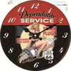 Horloge murale Vintage Garage Pin-Up Temps des Horloges