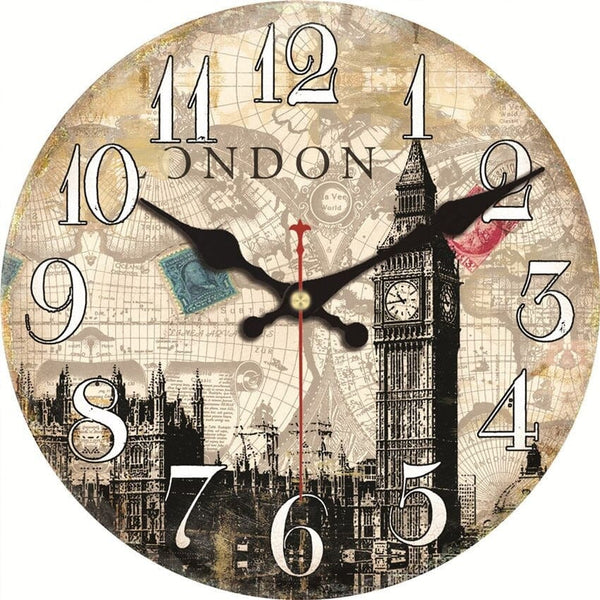 Horloge murale vintage Londres Temps des Horloges
