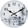 Horloge murale Vintage Paysage Asiatique Temps des Horloges