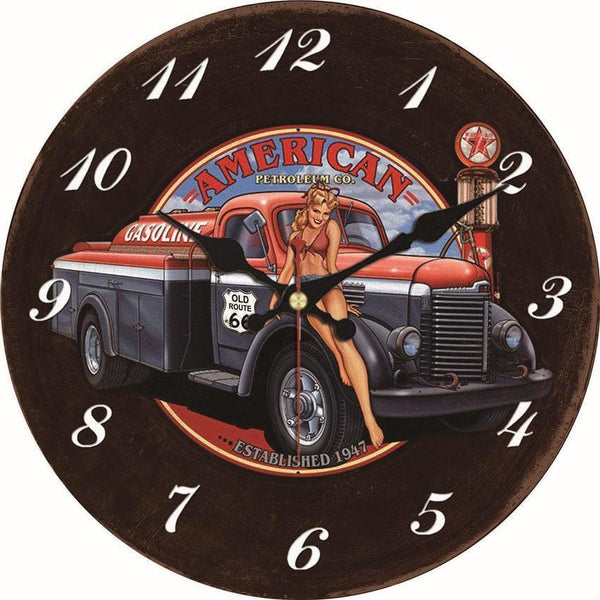 Horloge murale Vintage Pin-up USA Temps des Horloges