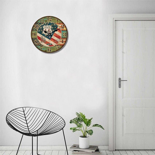 Horloge murale Vintage Route 66 Temps des Horloges