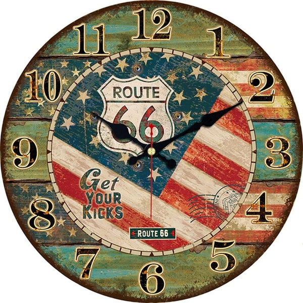 Horloge murale Vintage Route 66 Temps des Horloges