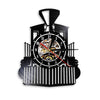 Horloge murale Vintage Train en Vinyle Temps des Horloges