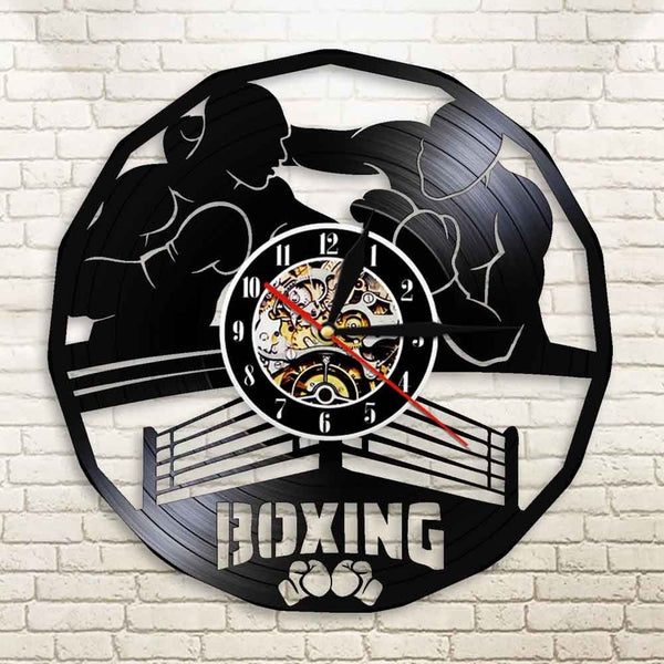 Horloge murale Vinyle Boxe Temps des Horloges