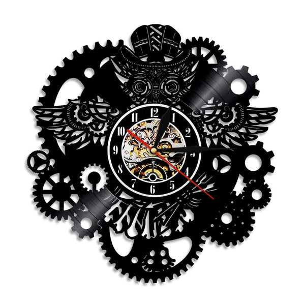 horloge vinyle style industriel