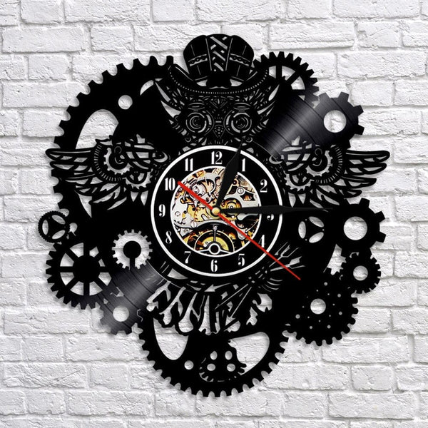 horloge vinyle style industriel