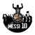 Horloge murale Vinyle Messi Temps des Horloges