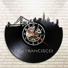 Horloge murale Vinyle San Francisco Temps des Horloges