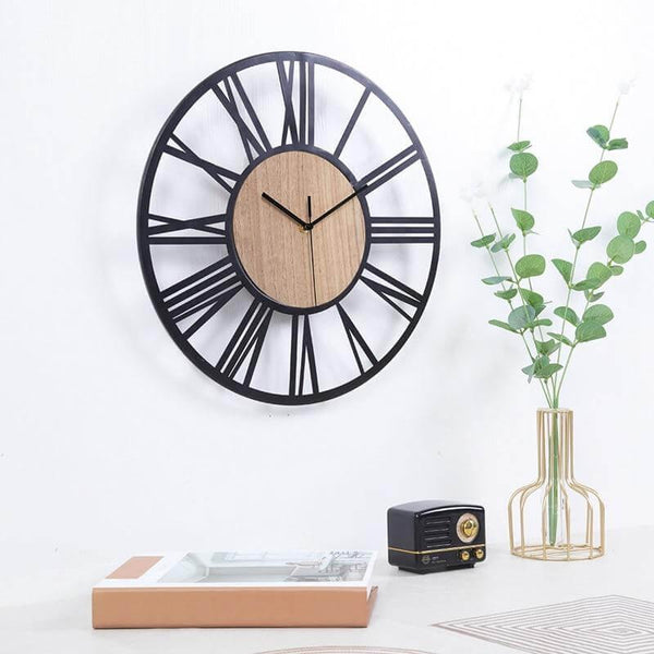 horloge scandinave bois et metal
