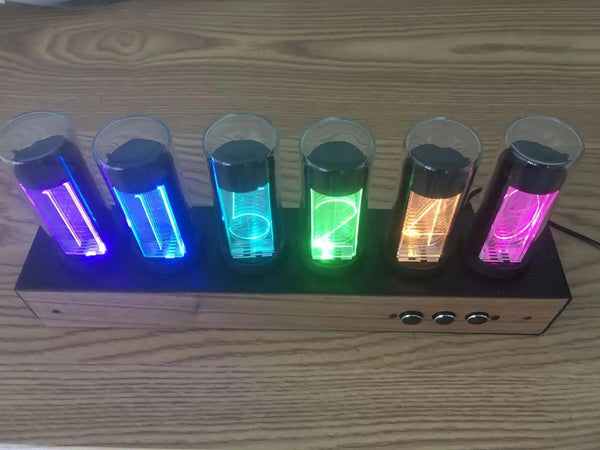 horloge nixie bois vintage