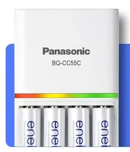 Panasonic Eneloop Piles AA - Chargeur TEMPS DES HORLOGES