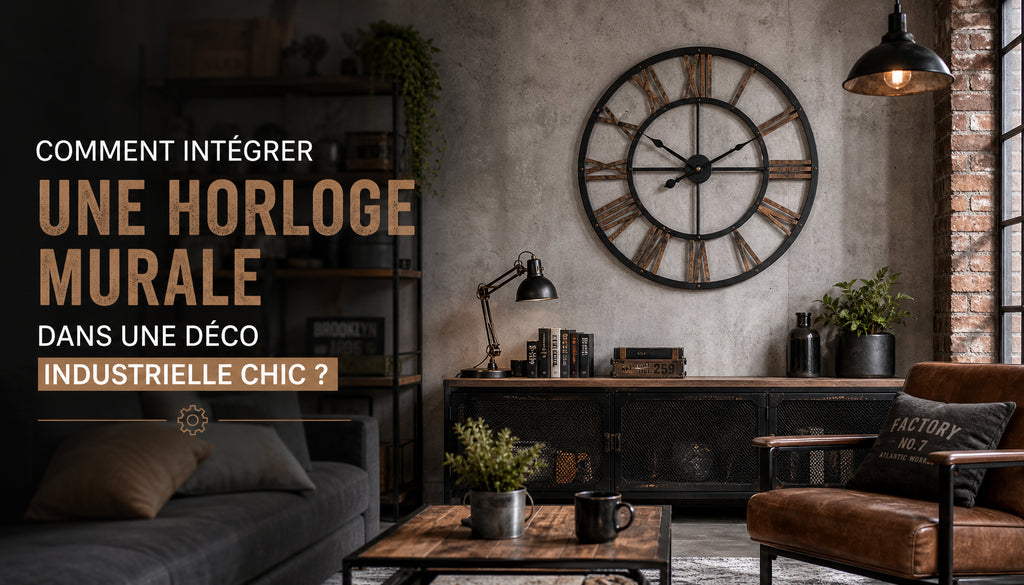 horloge murale industrielle