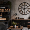 horloge murale industrielle
