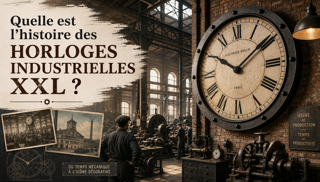horloge murale industrielle
