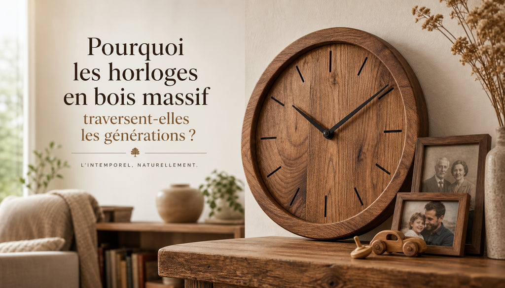 horloge murale bois