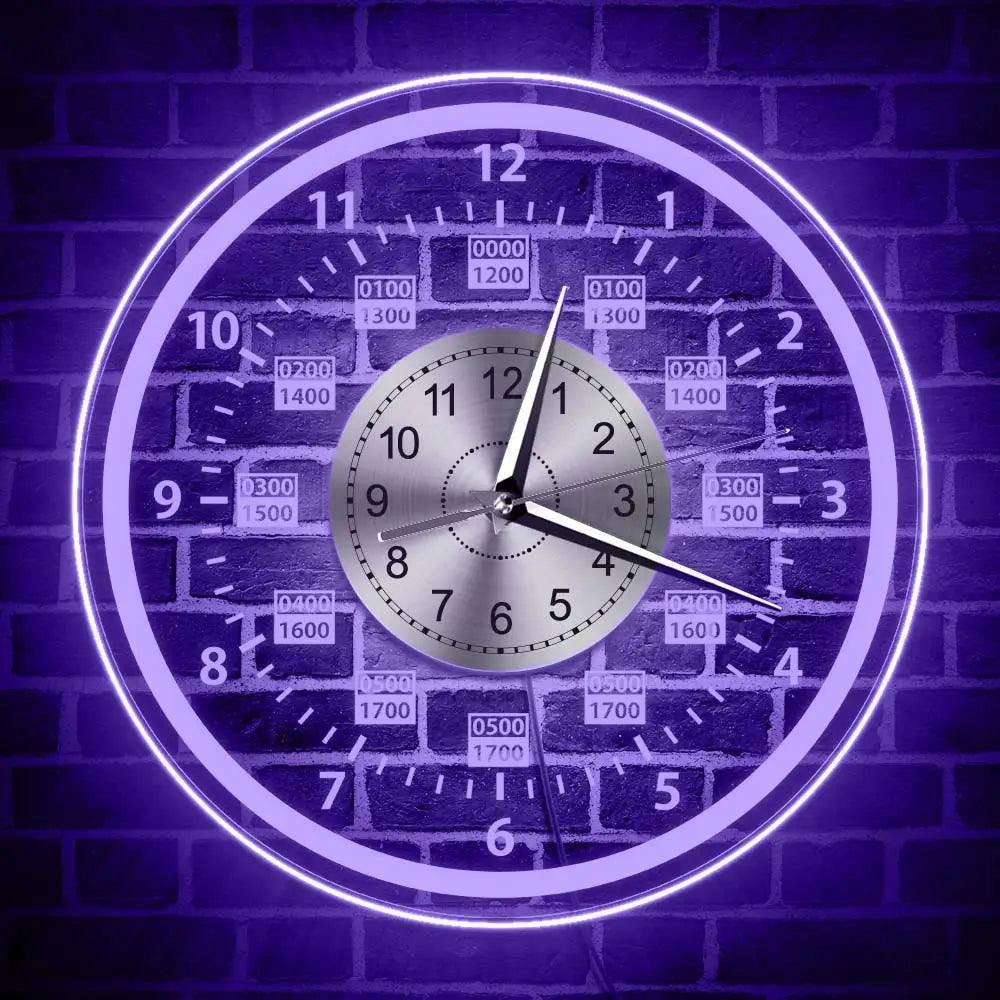 horloge avec retro eclairage led