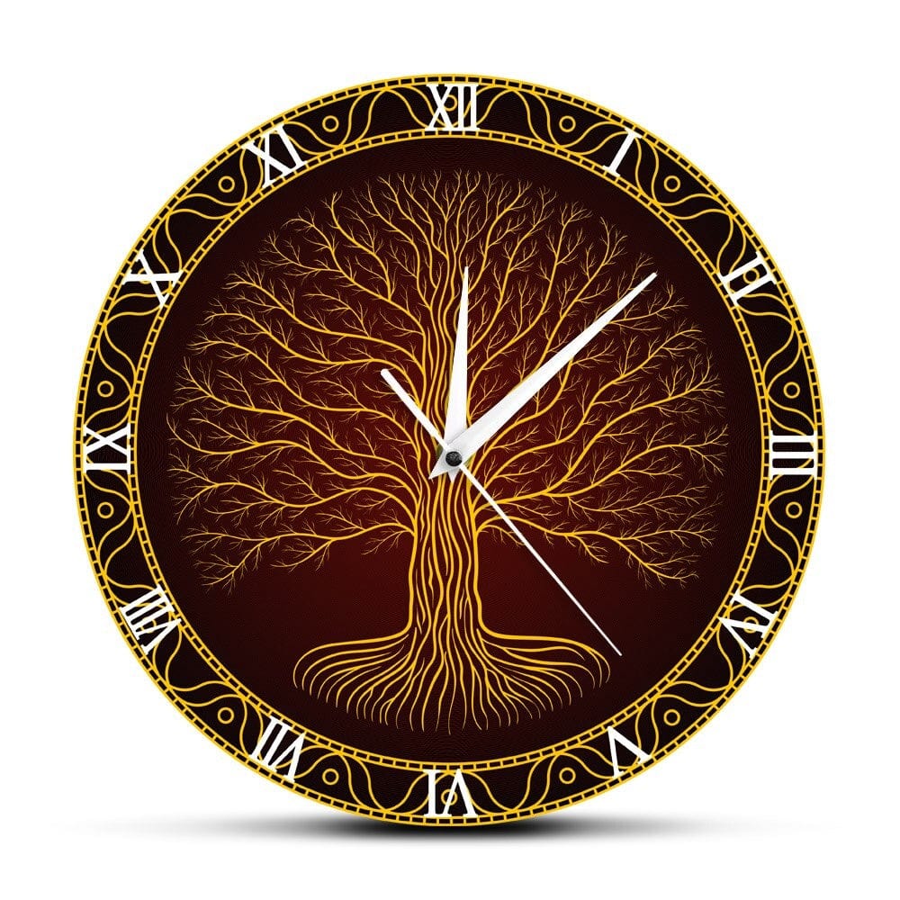 Horloge Murale Arbre de Vie Viking Temps des Horloges