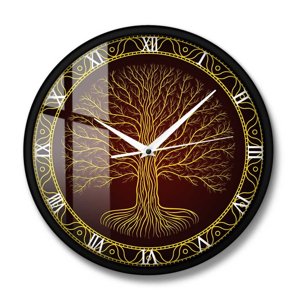 Horloge Murale Arbre de Vie Viking Temps des Horloges