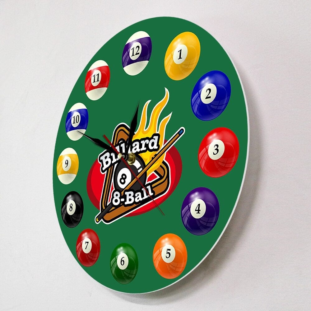 Horloge Murale Billard Originale Temps des Horloges