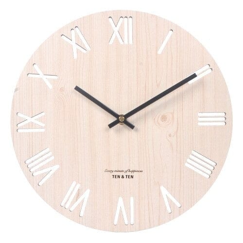 Horloge murale Blanc Ecru Style Scandinave Temps des Horloges