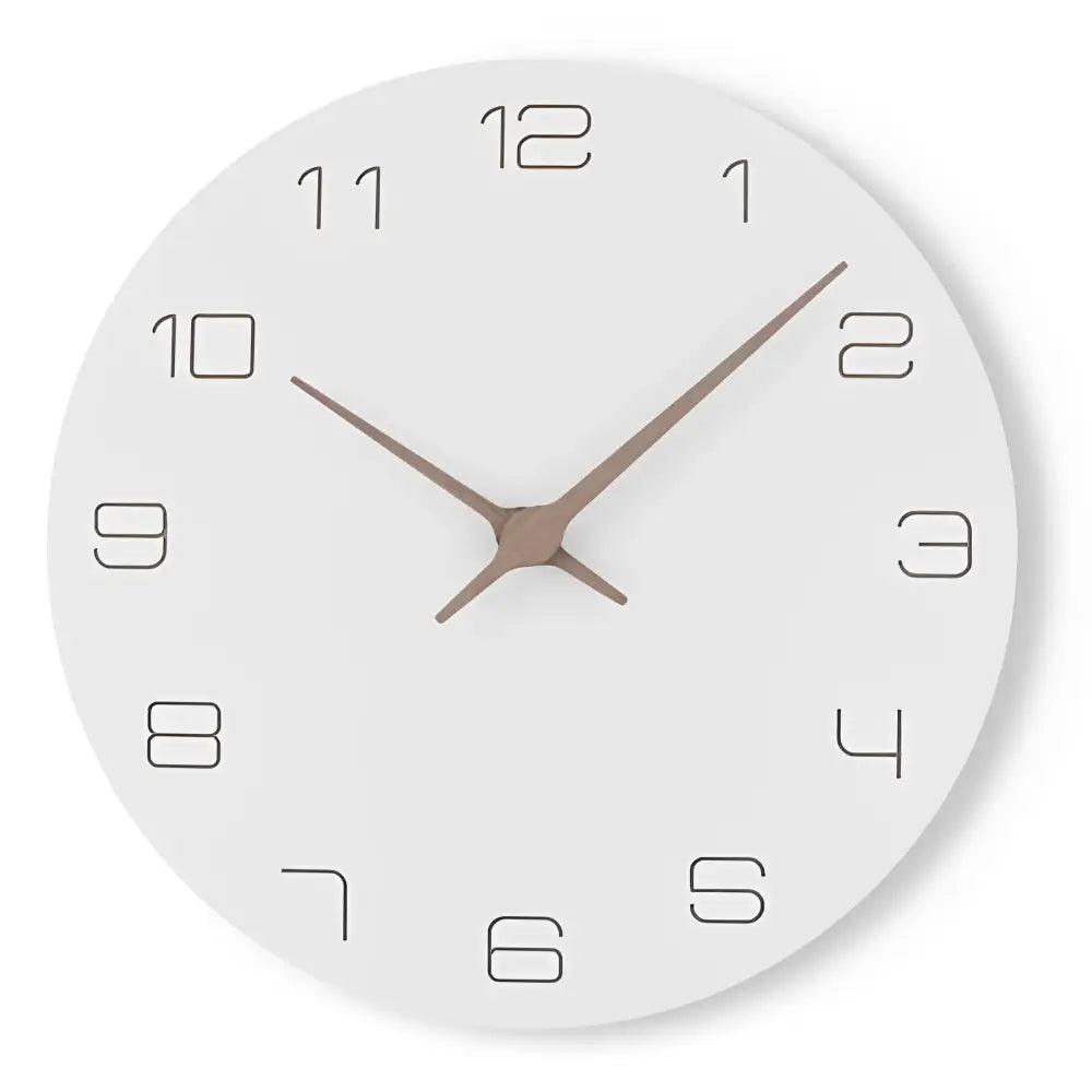 horloge bois blanc