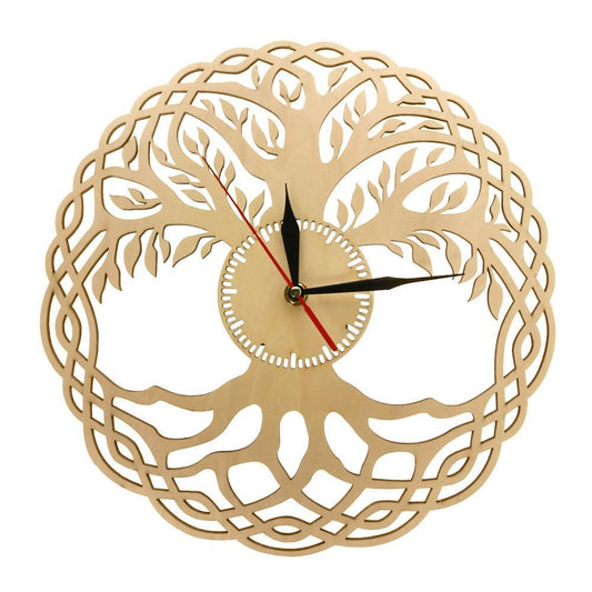 horloge bois arbre de vie