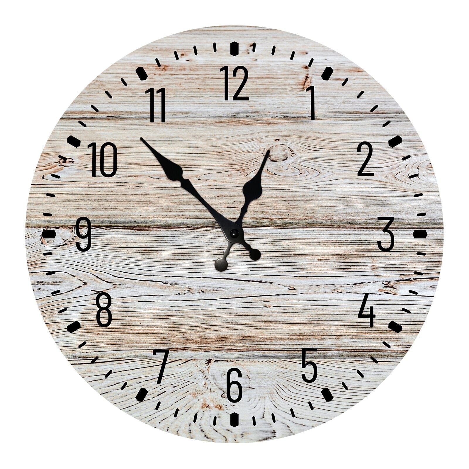 Horloge murale Bois Blanchi Scandinave Temps des Horloges