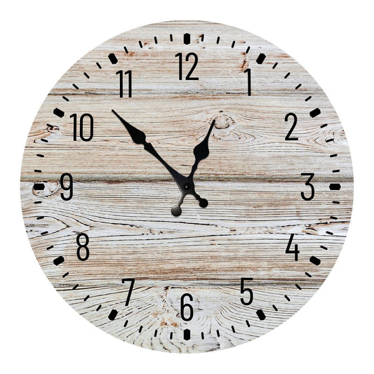 Horloge murale Bois Blanchi Scandinave Temps des Horloges