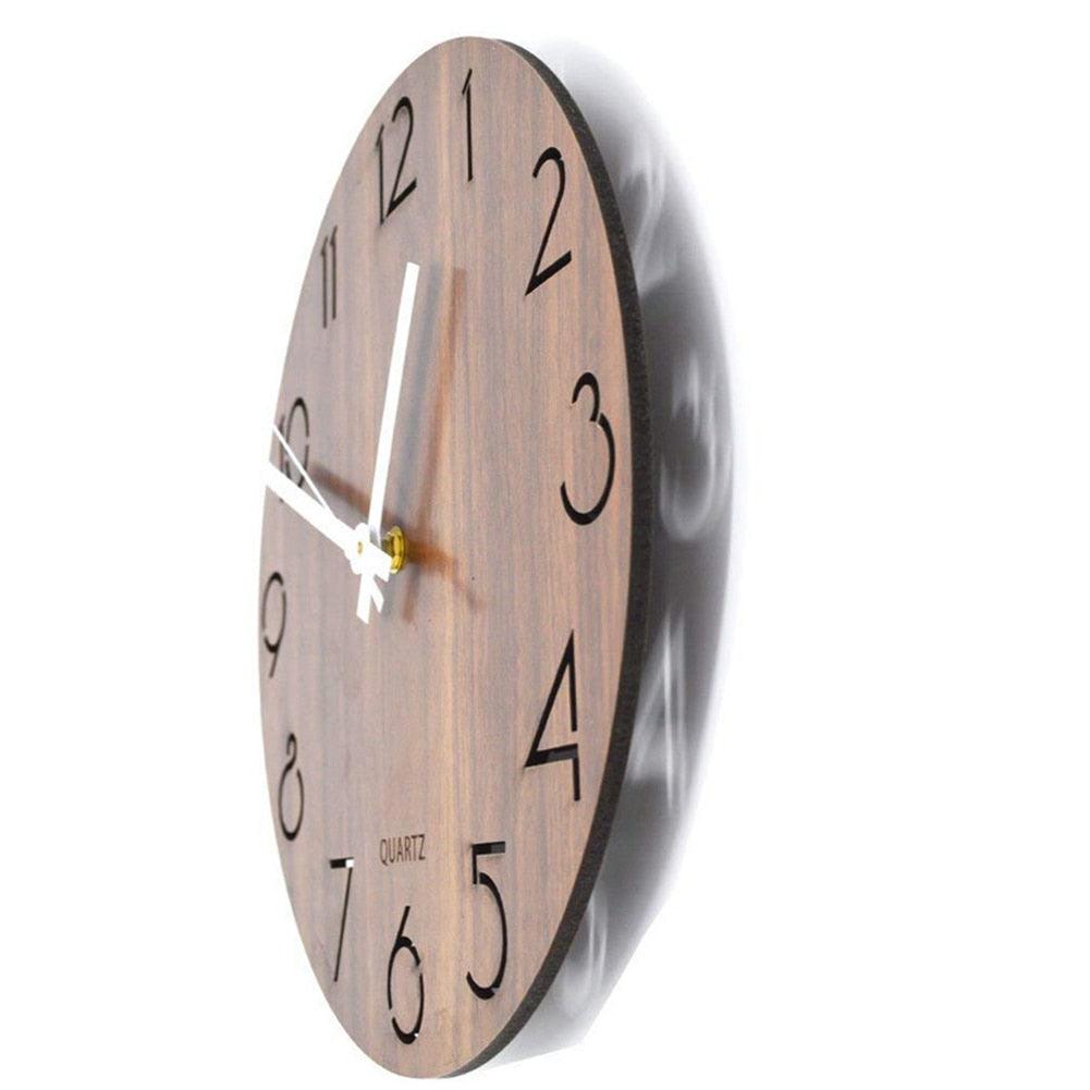 horloge bois fonce