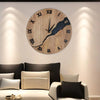 Horloge Murale Bois Rustique Temps-des-horloges®