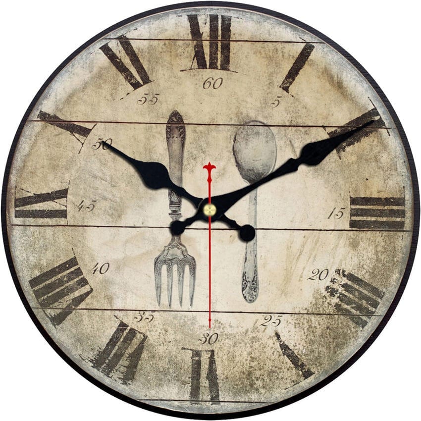 pendule de cuisine en bois